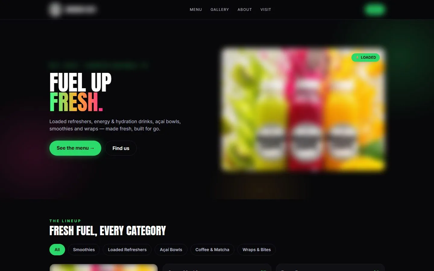 Screenshot of Fourth Quarter Cafe
