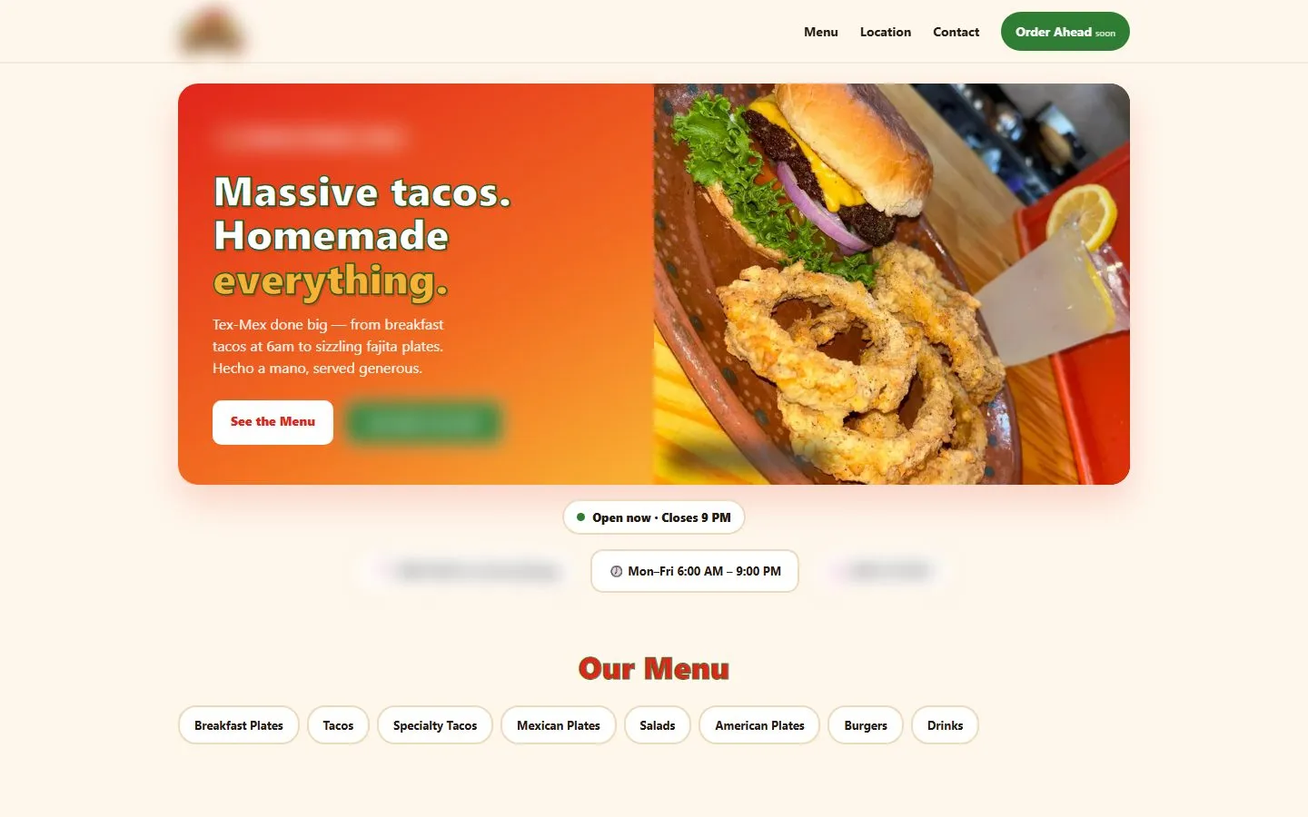 Screenshot of La Esquina Taqueria